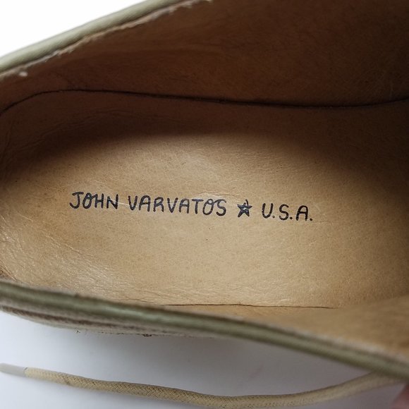 John Varvatos shoes tan canvas lace‎ up oxford 8M main image 8